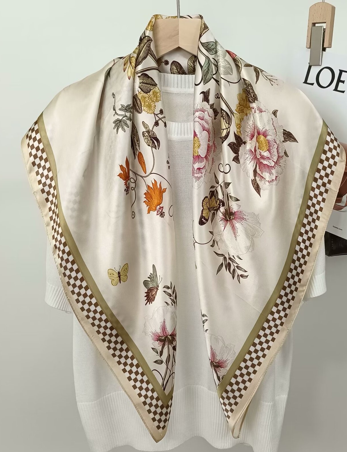 90CM Dut İpek Baskılı Kare Eşa - Face Scarf Mask incelemesi ve fiyatı
