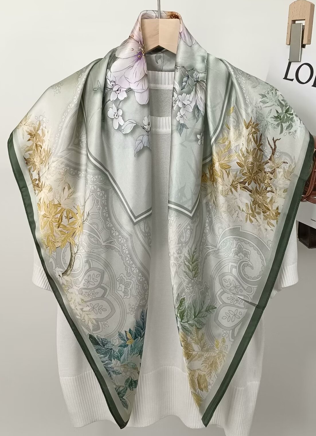 90CM Dut İpek Baskılı Kare Eşa - Face Scarf Mask incelemesi ve fiyatı
