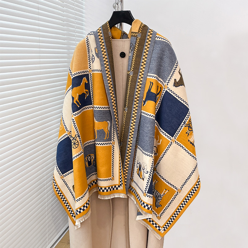 Lüks Sıcak Panço Kaşmir Kış Ka - Woven Scarf Blanket incelemesi ve fiyatı